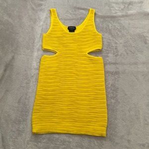 Bebe Women's Bodycon Dress Med Large Yellow